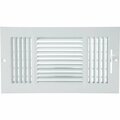 Home Impressions White Steel 7.76 In. Wall Register 3SW1206WH-AB